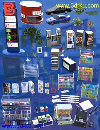 3D打印模型Bituka3d Gas Station Props的图片