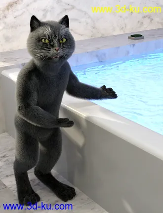 3D打印模型Black Cat Fur and Texture Addon for Catoon的图片