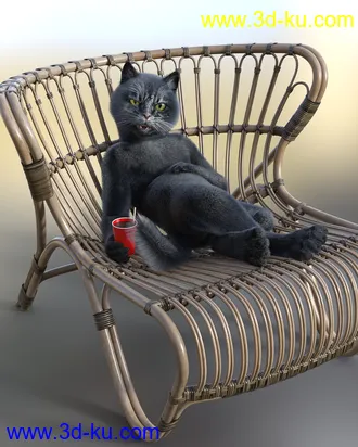 3D打印模型Black Cat Fur and Texture Addon for Catoon的图片