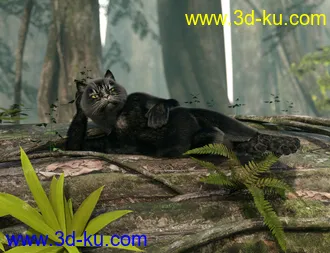3D打印模型Black Cat Fur and Texture Addon for Catoon的图片