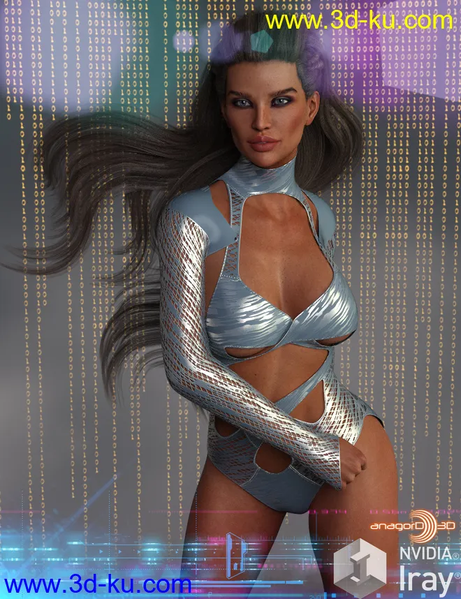 BLACKHAT - Double Crossed for Genesis 8 Females模型的图片1