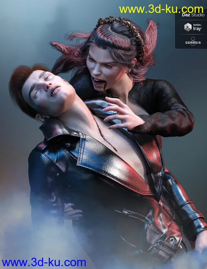 Bloody Christmas Kiss for Genesis 8模型的图片3