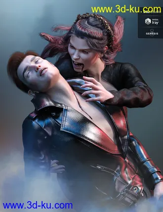 3D打印模型Bloody Christmas Kiss for Genesis 8的图片