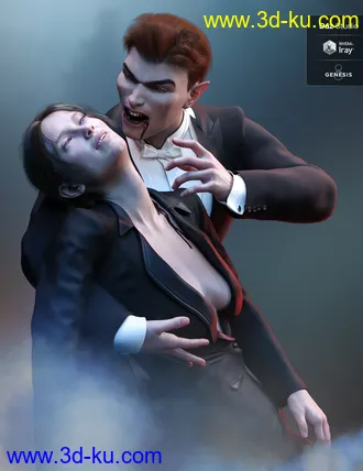 3D打印模型Bloody Christmas Kiss for Genesis 8的图片