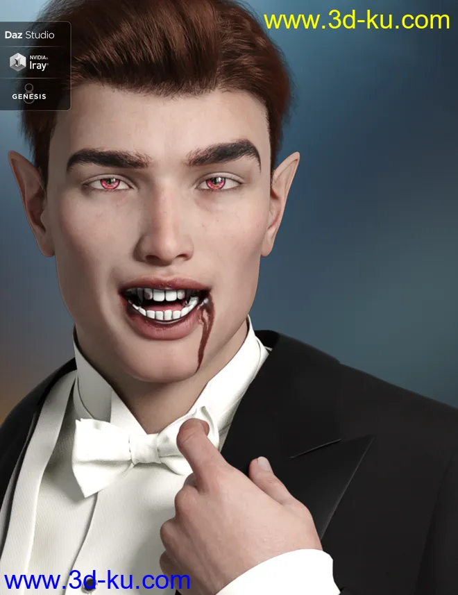 Bloody Christmas Kiss for Genesis 8模型的图片7