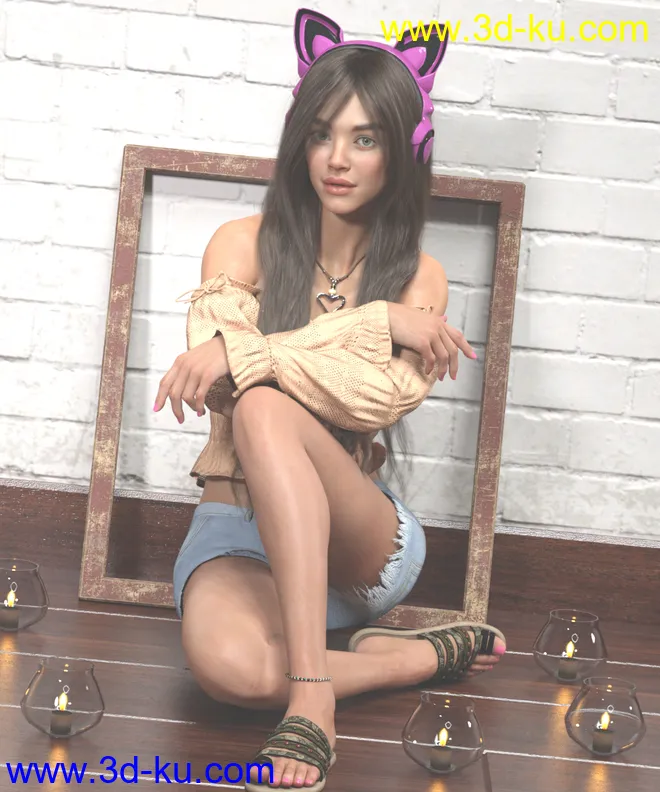 Blue HD for Genesis 8 Female模型的图片3