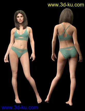 3D打印模型Blue HD for Genesis 8 Female的图片