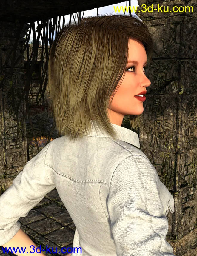 Bob Hair - Rachel for Genesis 2 Female(s)模型的图片3