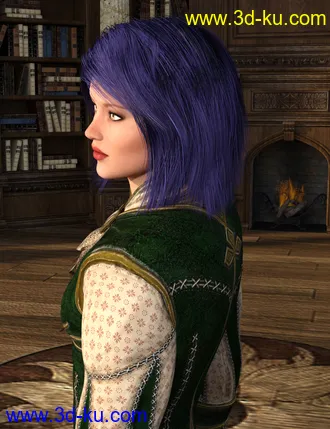 3D打印模型Bob Hair - Rachel for Genesis 2 Female(s)的图片