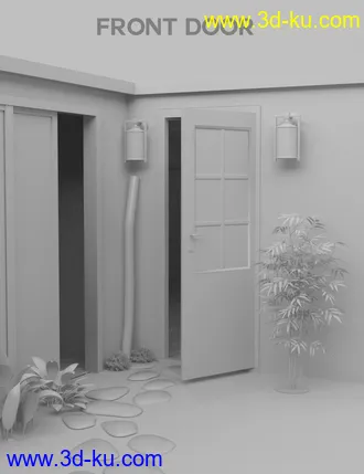 3D打印模型Boho Cottage - Base and Fireplace的图片