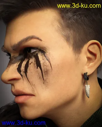 3D打印模型Bone Earring for Genesis 8 Male的图片