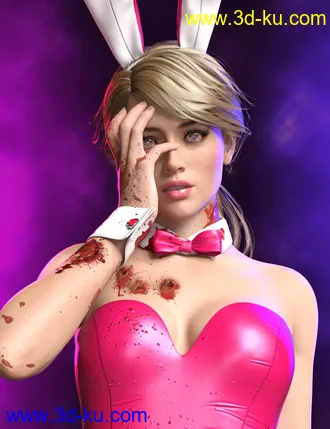 3D打印模型Bunny's Nightmare Outfit and Poses for Genesis 8 Females的图片