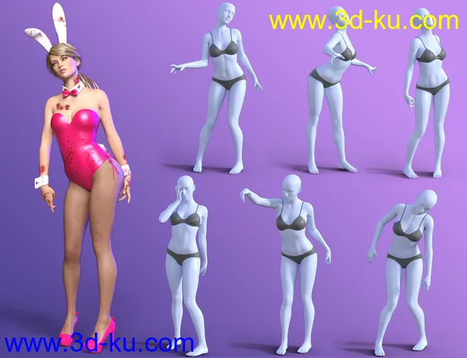 Bunny's Nightmare Outfit and Poses for Genesis 8 Females模型的图片14