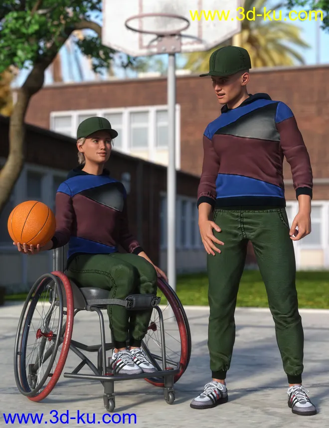 Campus Casual Outfit for Genesis 8.1 Males模型的图片2