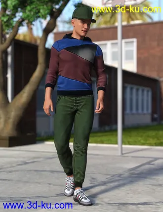 3D打印模型Campus Casual Outfit for Genesis 8.1 Males的图片