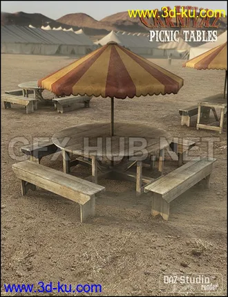 3D打印模型Carnival Picnic Tables的图片