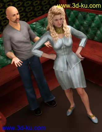 3D打印模型Casual Friday Poses for V5 and Genesis的图片