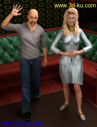 3D打印模型Casual Friday Poses for V5 and Genesis的图片