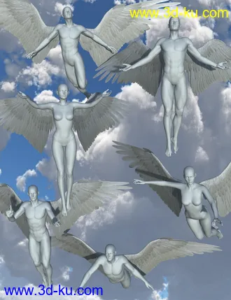 3D打印模型Celestial Poses for Victoria 5 and Michael 5的图片