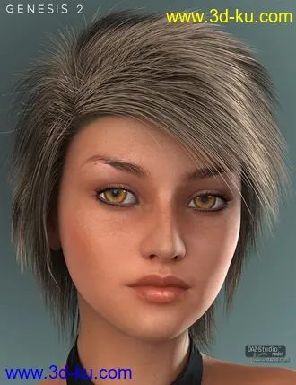 3D打印模型Charlie Hair for Genesis 2 Female(s)的图片