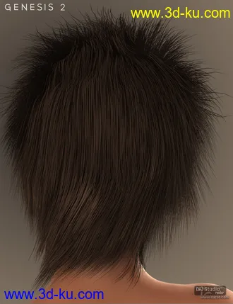 3D打印模型Charlie Hair for Genesis 2 Female(s)的图片