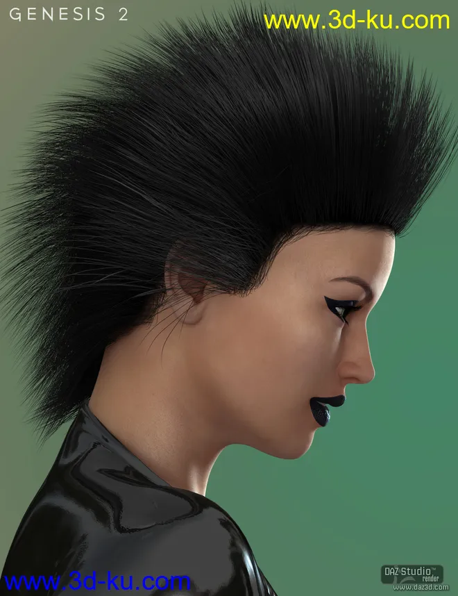 Charlie Hair for Genesis 2 Female(s)模型的图片4