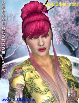 3D打印模型Cherry Blossom Hair的图片