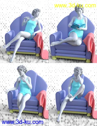 3D打印模型Chic Prop and Poses for Genesis 3 and 8 Female的图片