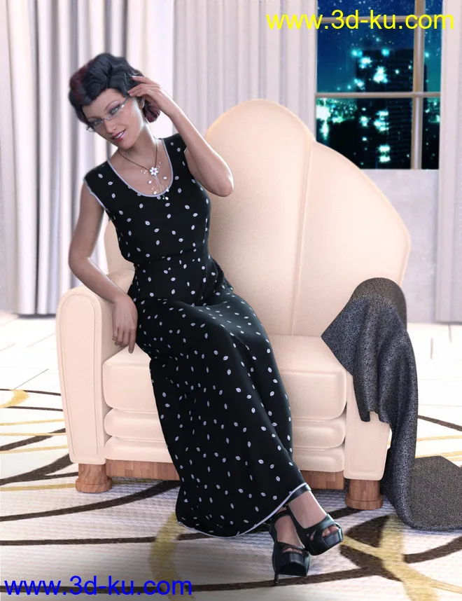 Chic Prop and Poses for Genesis 3 and 8 Female模型的图片11