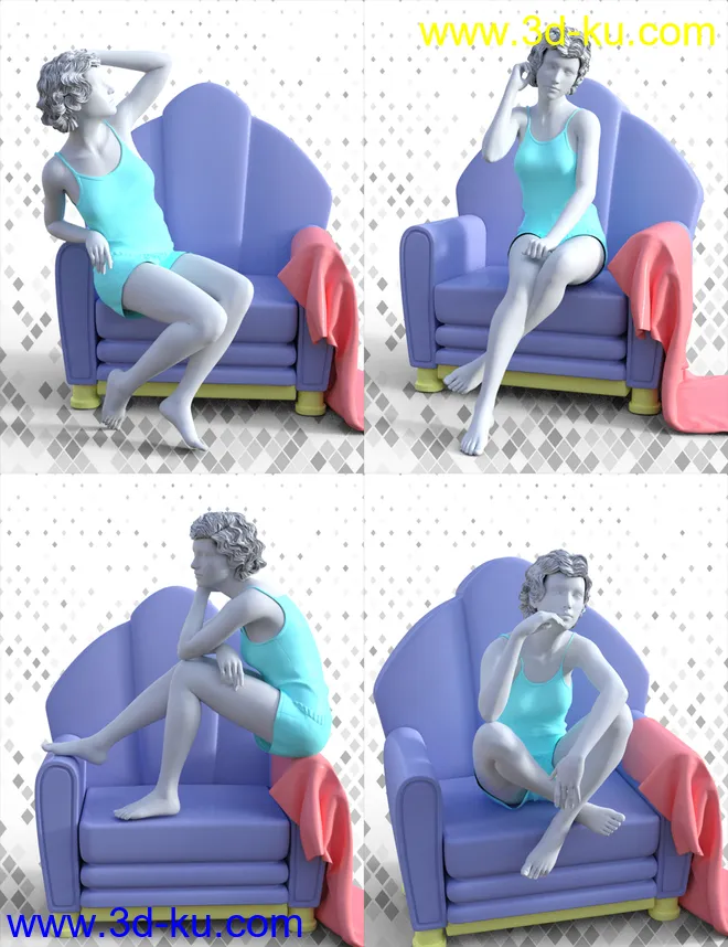 Chic Prop and Poses for Genesis 3 and 8 Female模型的图片13