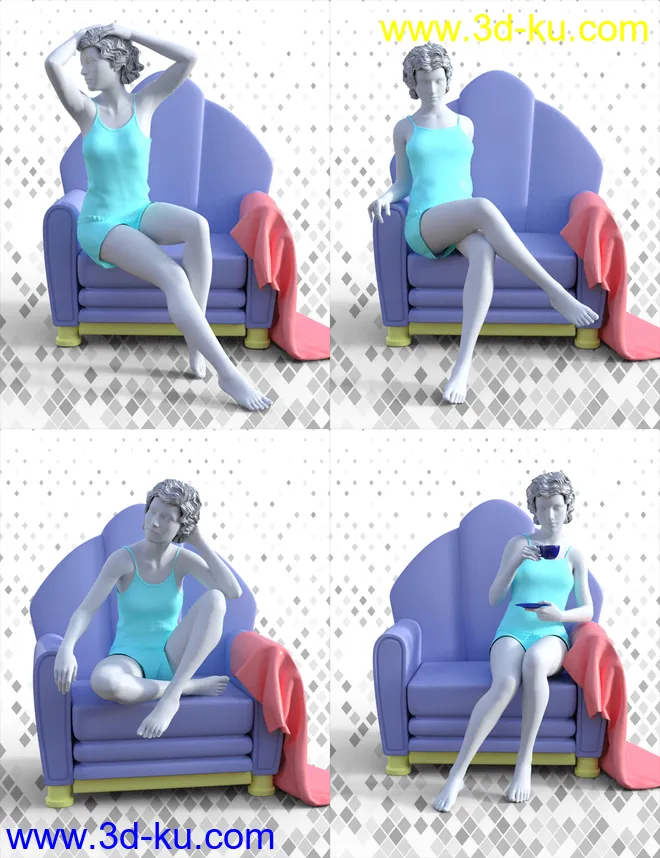 Chic Prop and Poses for Genesis 3 and 8 Female模型的图片14