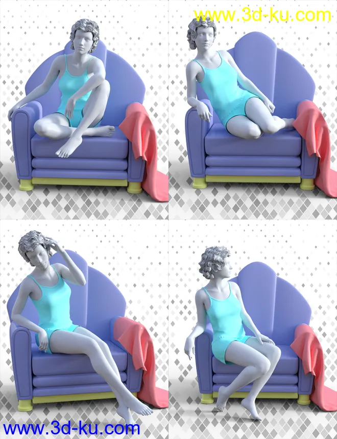 Chic Prop and Poses for Genesis 3 and 8 Female模型的图片15