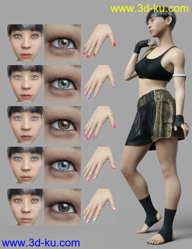 Chin-Sun for Genesis 8 Female模型的图片9