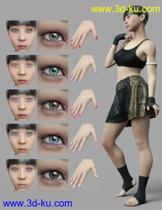 3D打印模型Chin-Sun for Genesis 8 Female的图片