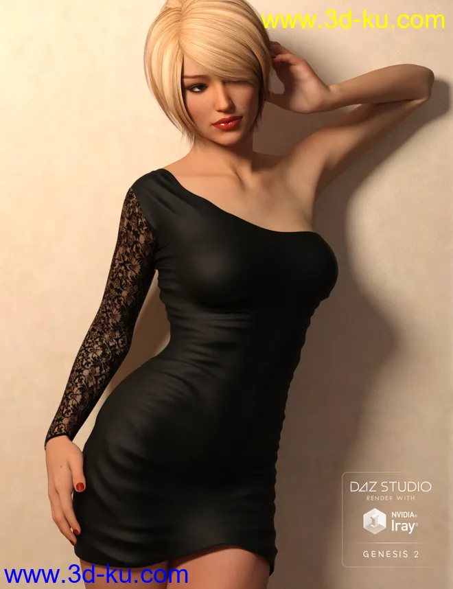 Chloe Dress for Genesis 2 Female(s)模型的图片1
