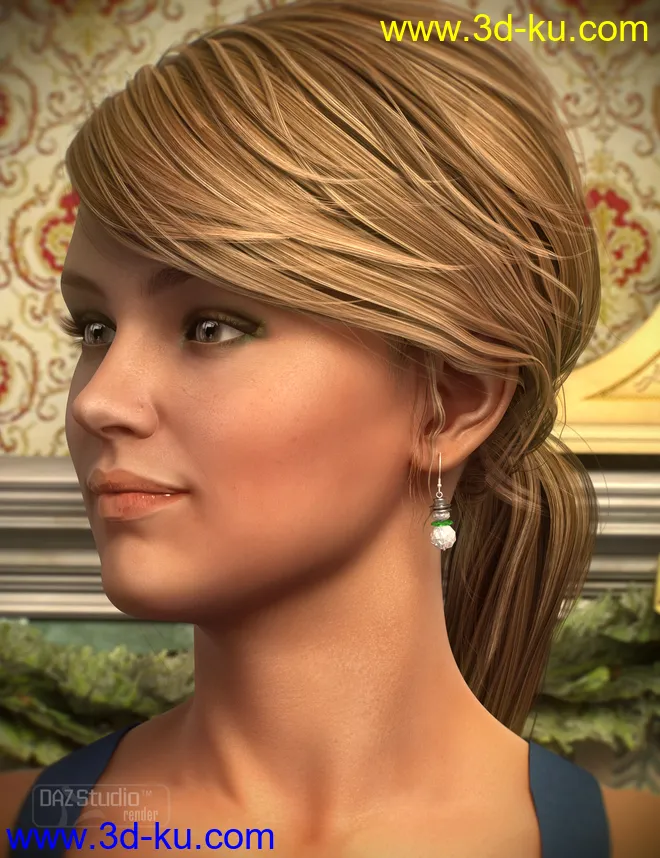 Christmas Earrings for Genesis 2 Female(s)模型的图片4