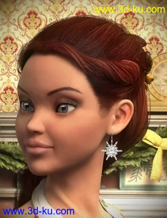 3D打印模型Christmas Earrings for Genesis 2 Female(s)的图片