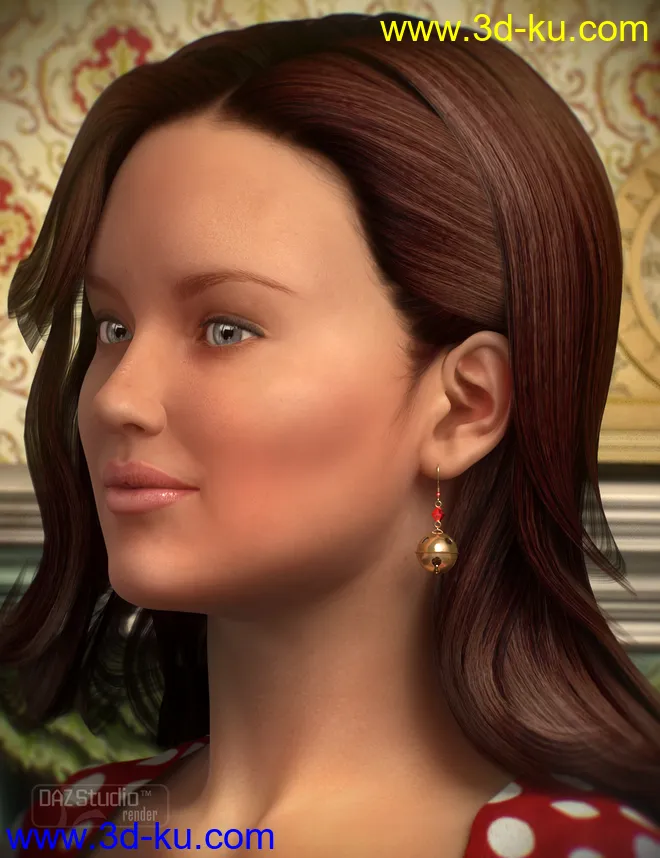 Christmas Earrings for Genesis 2 Female(s)模型的图片8
