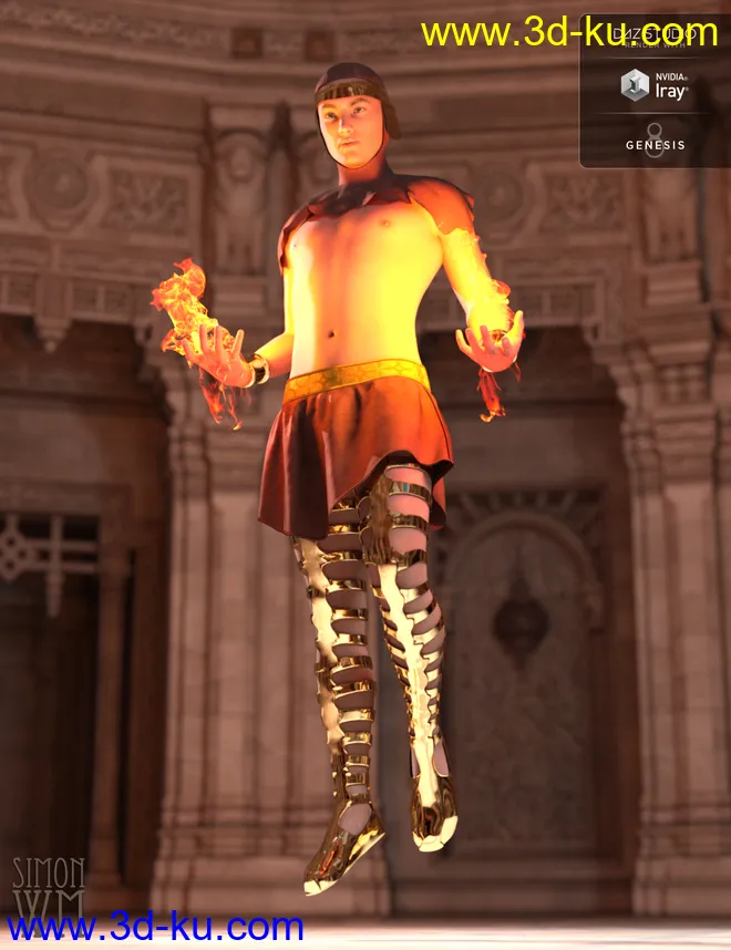 Chronicles of the Gods Outfit for Genesis 8 Male(s)模型的图片1