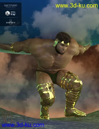 3D打印模型Chronicles of the Gods Outfit for Genesis 8 Male(s)的图片