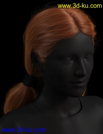 Chunky Pigtails for Genesis 3 and 8 Females模型的图片2