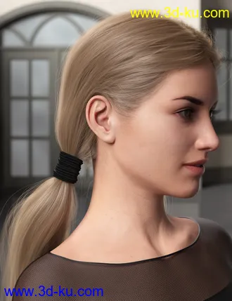 3D打印模型Chunky Pigtails for Genesis 3 and 8 Females的图片