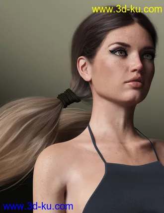 3D打印模型Chunky Pigtails for Genesis 3 and 8 Females的图片