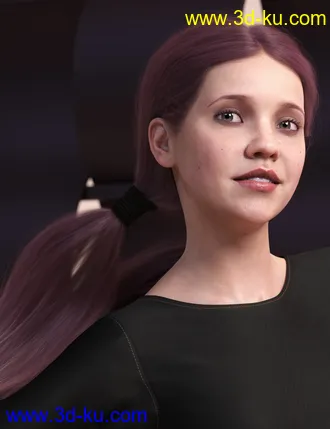 Chunky Pigtails for Genesis 3 and 8 Females模型的图片15
