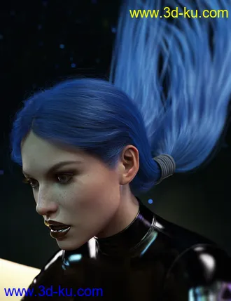 3D打印模型Chunky Pigtails for Genesis 3 and 8 Females的图片