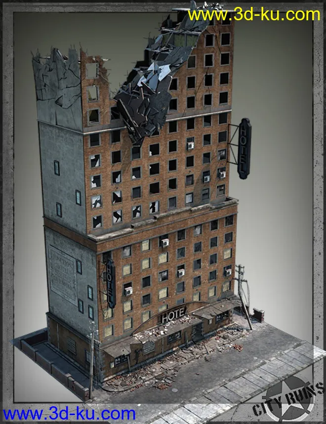 City Ruins Building 02模型的图片1