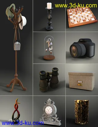 3D打印模型Collection of Decor Objects的图片