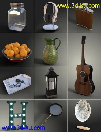 3D打印模型Collection of Decor Objects的图片