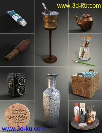 3D打印模型Collection of Decor Objects的图片