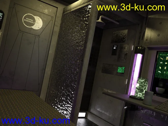 Compact Cyberpunk Apartment模型的图片2